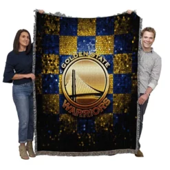 Golden State Warriors NBA Basketball Team Logo Woven Blanket