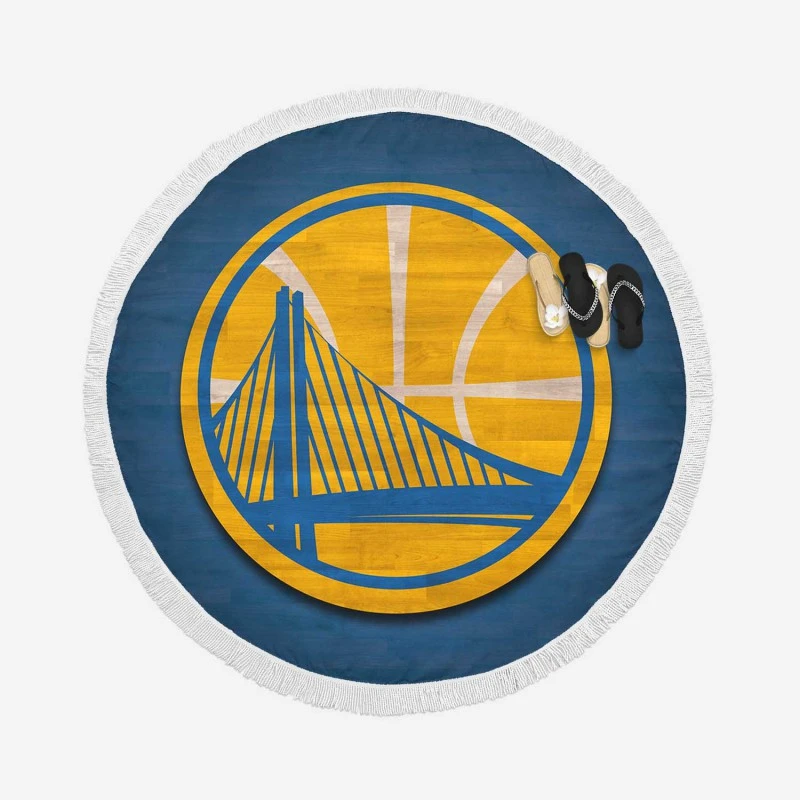 Golden State Warriors NBA Energetic Basketball Club Round Beach Towel