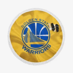 Golden State Warriors Professional Basketball Club Logo Round Beach Towel
