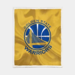 Golden State Warriors Professional Basketball Club Logo Sherpa Fleece Blanket 1