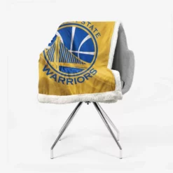 Golden State Warriors Professional Basketball Club Logo Sherpa Fleece Blanket 2