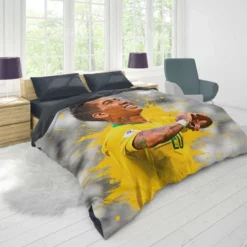 Graceful Brazil Footballer Roberto Firmino Duvet Cover 1