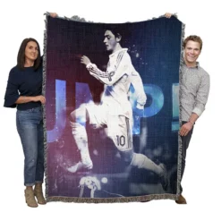 Graceful European Football Player Mesut Ozil Woven Blanket