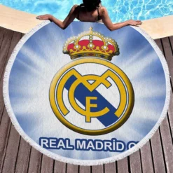 Graceful Football Club Real Madrid Round Beach Towel 1