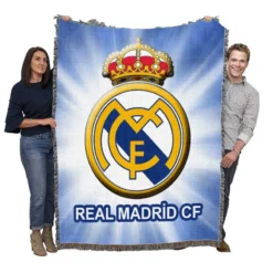 Graceful Football Club Real Madrid Woven Blanket