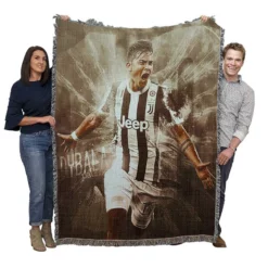 Graceful Football Player Paulo Dybala Woven Blanket