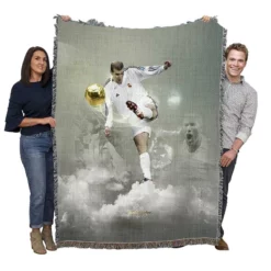 Graceful Football Zinedine Zidane Woven Blanket