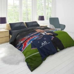 Graceful PSG Football Player Lionel Messi Duvet Cover 1