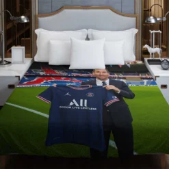 Graceful PSG Football Player Lionel Messi Duvet Cover