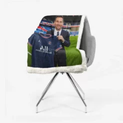 Graceful PSG Football Player Lionel Messi Sherpa Fleece Blanket 2