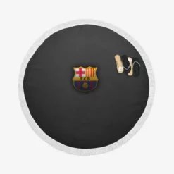 Graceful Spanish Soccer Club FC Barcelona Round Beach Towel