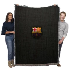 Graceful Spanish Soccer Club FC Barcelona Woven Blanket