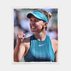 Grand Slam Tennis Simona Halep Sherpa Fleece Blanket 1