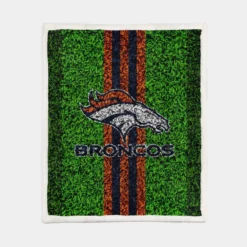 Grass Design NFL Denver Broncos Logo Sherpa Fleece Blanket 1
