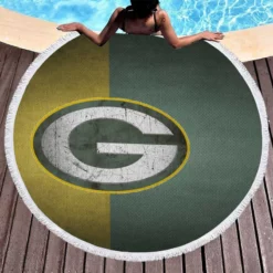 Green Bay Packers NFL Football Club Round Beach Towel 1
