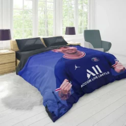 Hardworking Sports Player Lionel Messi Duvet Cover 1