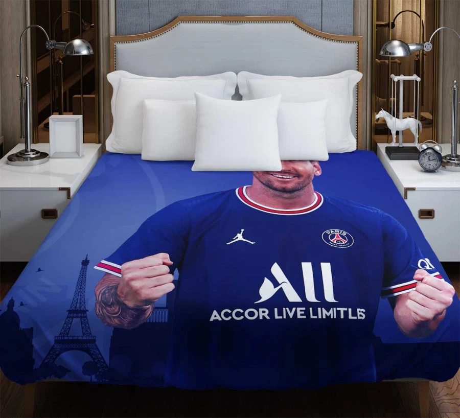 Hardworking Sports Player Lionel Messi Duvet Cover