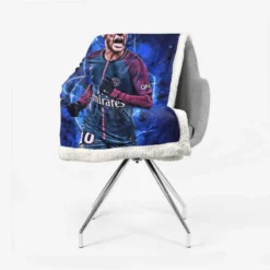 Hardy PSG Football Player Neymar Jr Sherpa Fleece Blanket 2