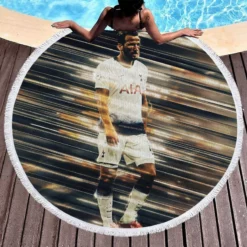 Harry Edward Kane English professional footballer Round Beach Towel 1