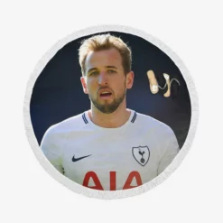 Harry Kane Awarded English Football Player Round Beach Towel