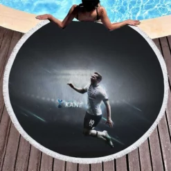 Harry Kane Excellent Tottenham Player Round Beach Towel 1