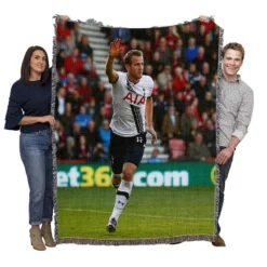 Harry Kane Exciting English Soccer Player Woven Blanket