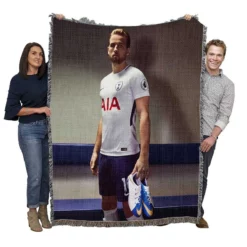 Harry Kane Top Ranked British Player Woven Blanket