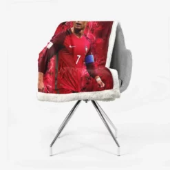 Healthy Portugal sports Player Cristiano Ronaldo Sherpa Fleece Blanket 2