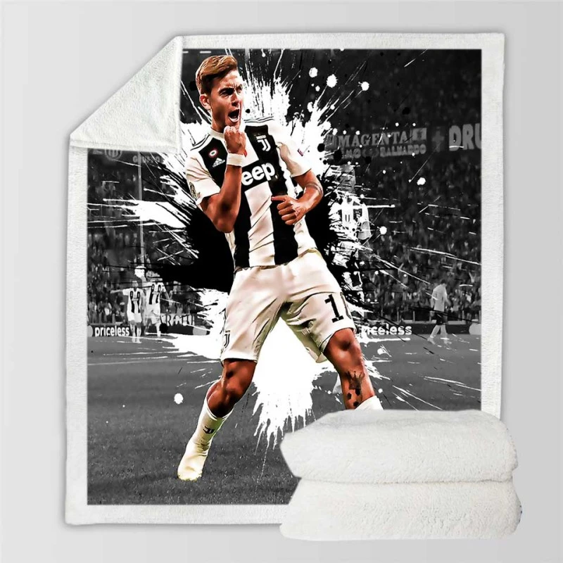 Hearty Footballer Player Paulo Dybala Sherpa Fleece Blanket