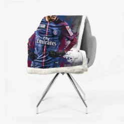 Hearty PSG Footballer Player Neymar Sherpa Fleece Blanket 2