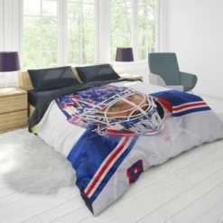 Henrik Lindquist Professional NHL Hockey Player Duvet Cover 1