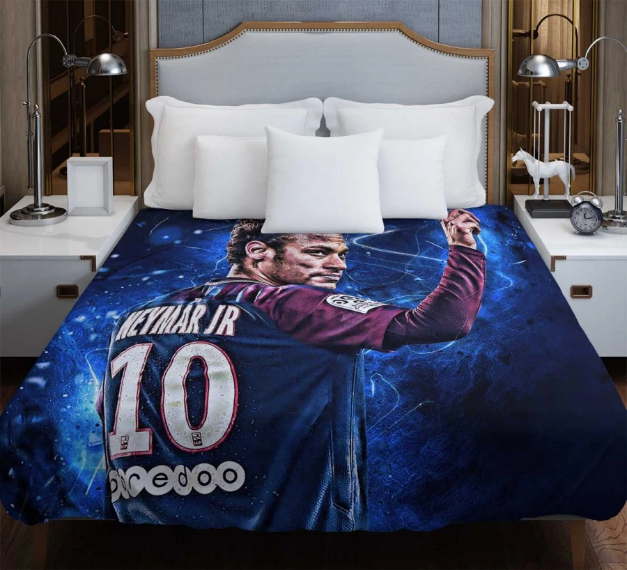 Honorable PSG Soccer Player Neymar Jr Duvet Cover