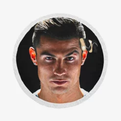 Honorable Soccer Player Cristiano Ronaldo Round Beach Towel