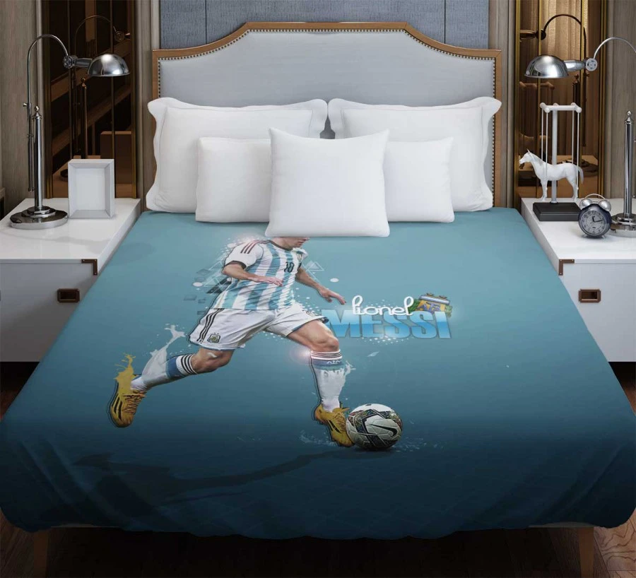 Honorable Soccer Player Lionel Messi Duvet Cover