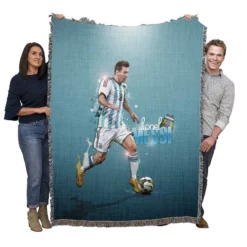 Honorable Soccer Player Lionel Messi Woven Blanket