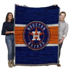 Houston Astros Exellelant MLB Baseball Team Woven Blanket