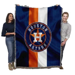 Houston Astros Popular MLB Baseball Team Woven Blanket