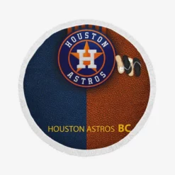 Houston Astros Professional MLB Baseball Club Round Beach Towel
