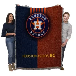 Houston Astros Professional MLB Baseball Club Woven Blanket
