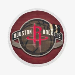 Houston Rockets Classic NBA Basketball Club Round Beach Towel