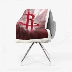 Houston Rockets Famous NBA Basketball Club Logo Sherpa Fleece Blanket 2