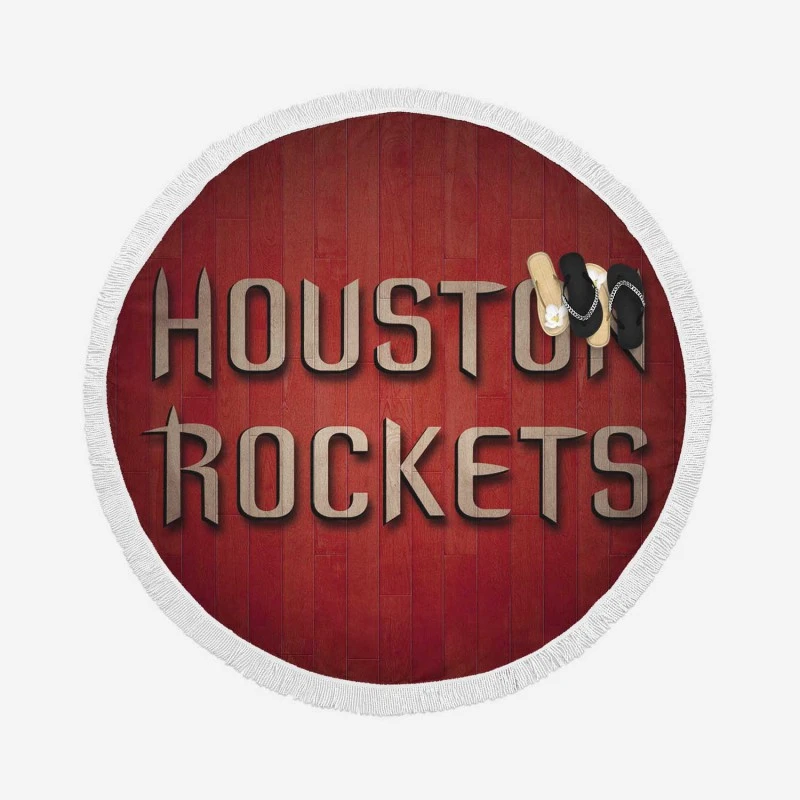 Houston Rockets Strong NBA Basketball Team Round Beach Towel