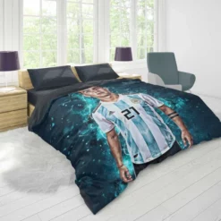 Humble Football Player Paulo Dybala Duvet Cover 1