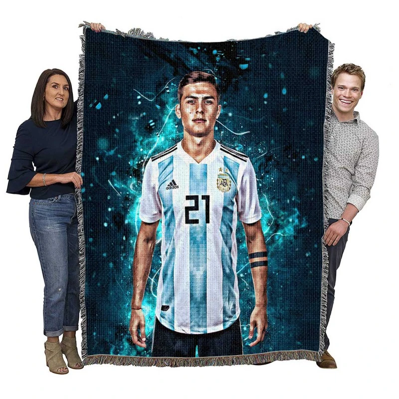 Humble Football Player Paulo Dybala Woven Blanket