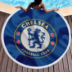 Iconic Football Team Chelsea Logo Round Beach Towel 1