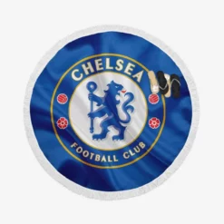 Iconic Football Team Chelsea Logo Round Beach Towel