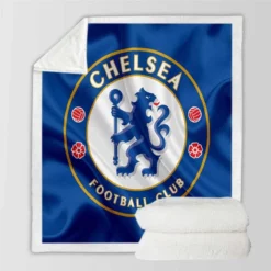 Iconic Football Team Chelsea Logo Sherpa Fleece Blanket
