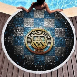 Incredible English Football Club Manchester City FC Round Beach Towel 1