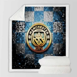 Incredible English Football Club Manchester City FC Sherpa Fleece Blanket