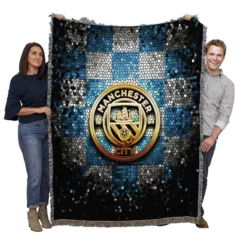 Incredible English Football Club Manchester City FC Woven Blanket